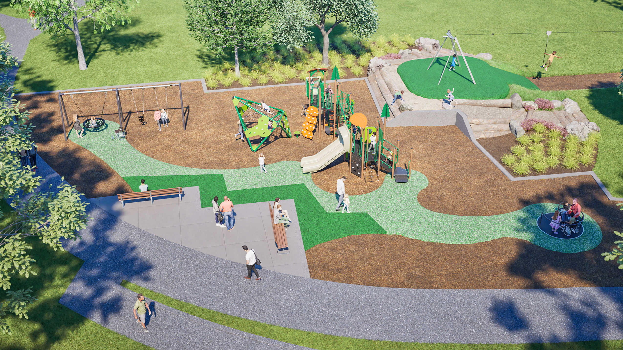 Playground aerial view