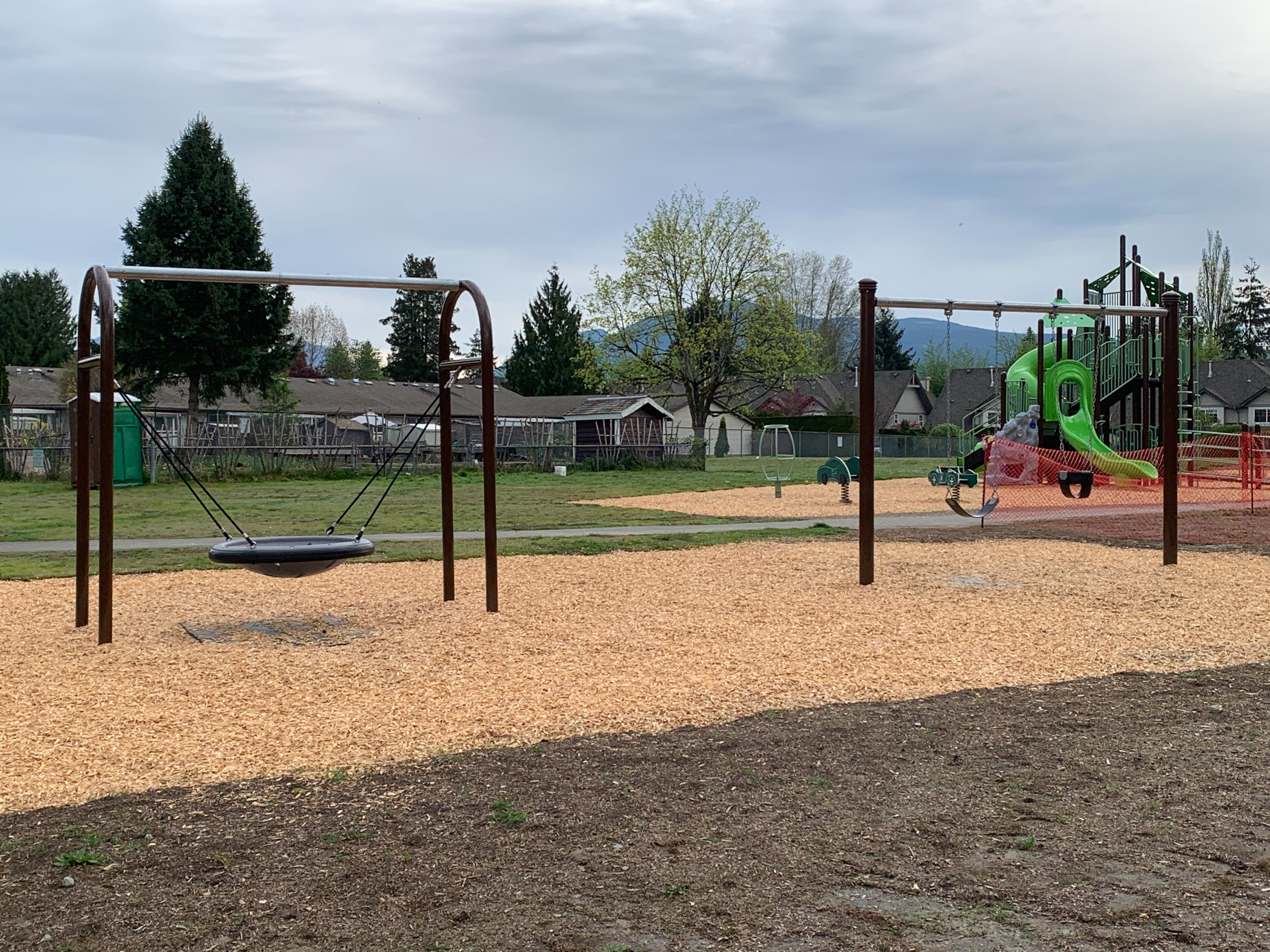 Swing set at Pioneer Park